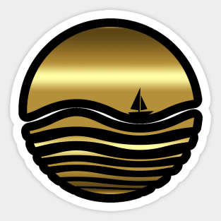 Golden Sunset Sailor Gifts Sticker